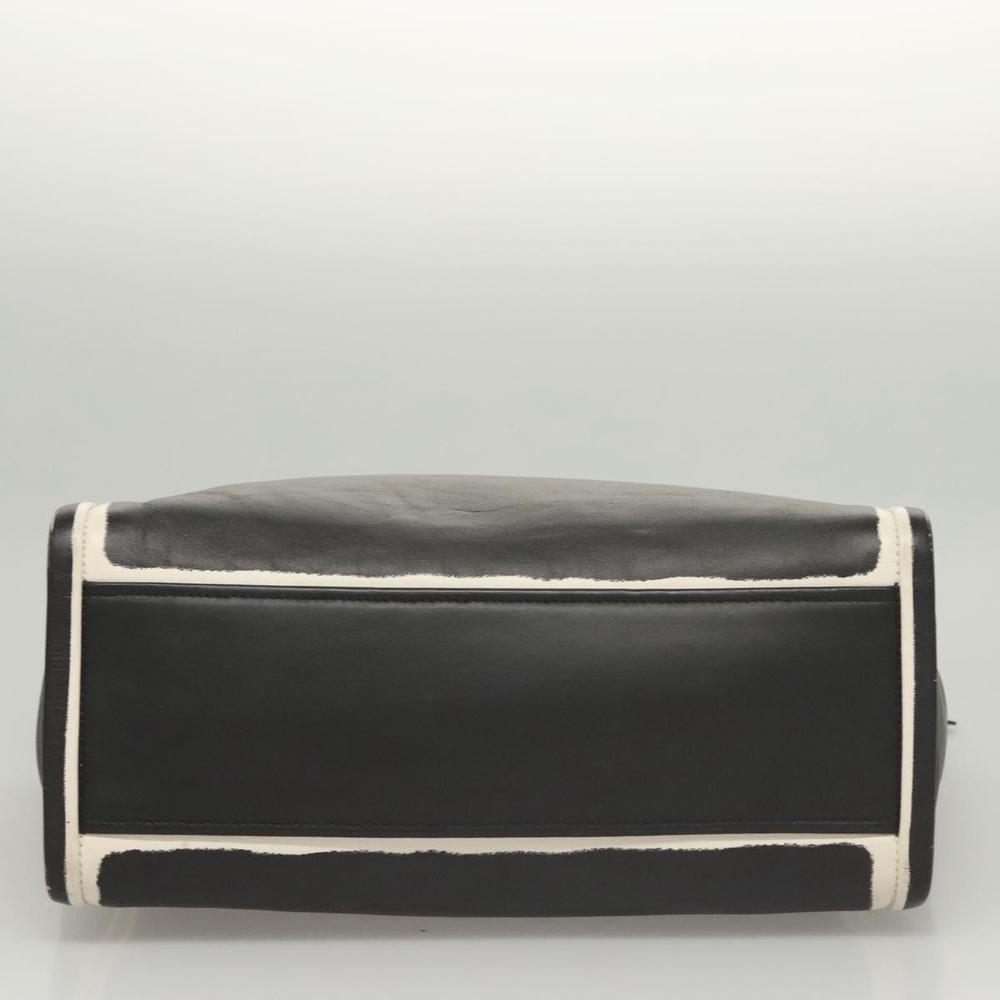 PRADA Hand Bag Leather Black White Auth 122125 - Picture 5 of 16